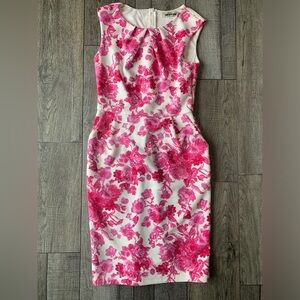 Mystic Pink Floral Midi Dress